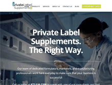 Tablet Screenshot of privatelabelsupplements.com